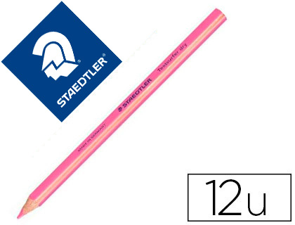 12 lápices de color Staedtler Textsurfer Dry triangular rosa fluorescente